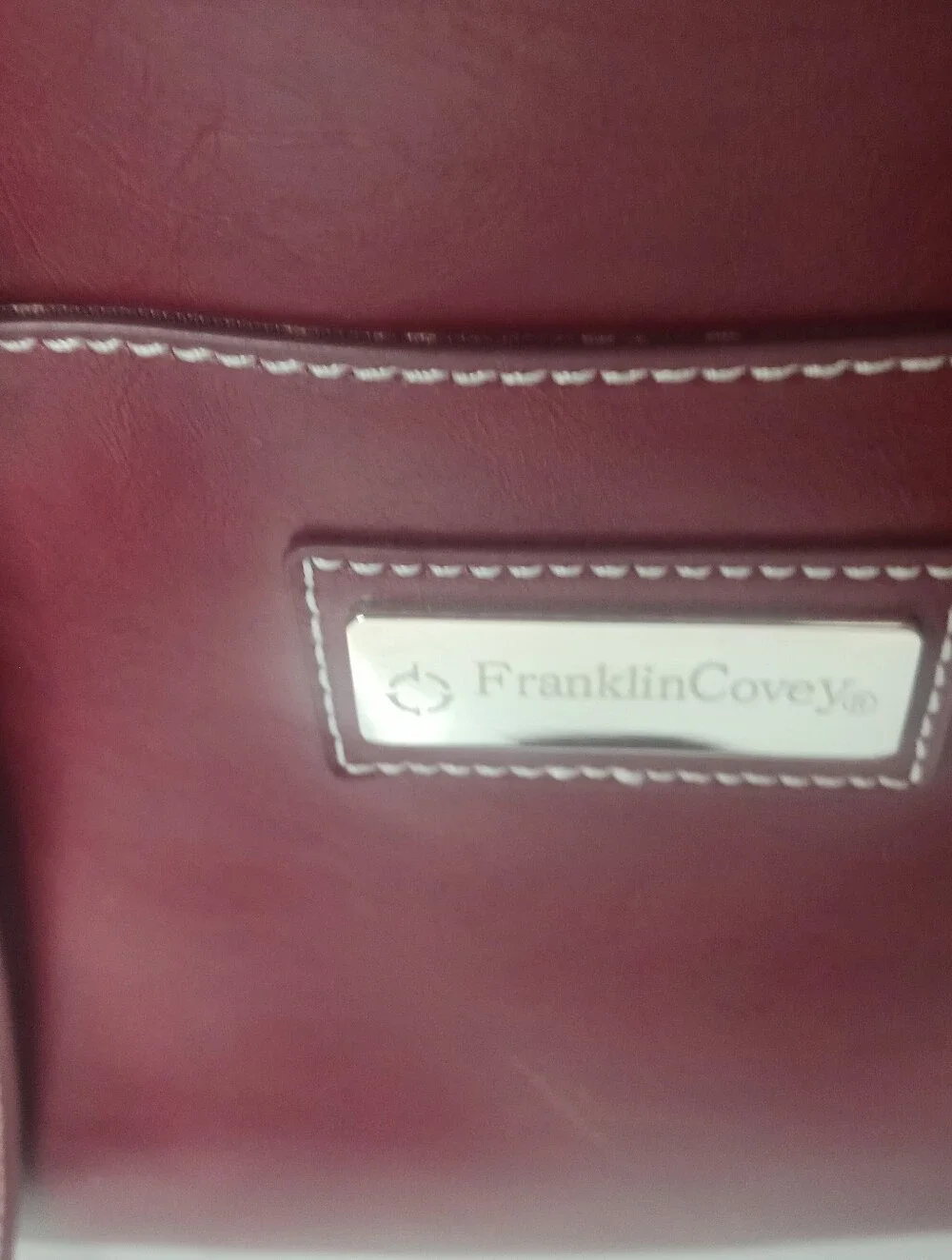 Franklin Covey Women's Red Leather Tote Bag